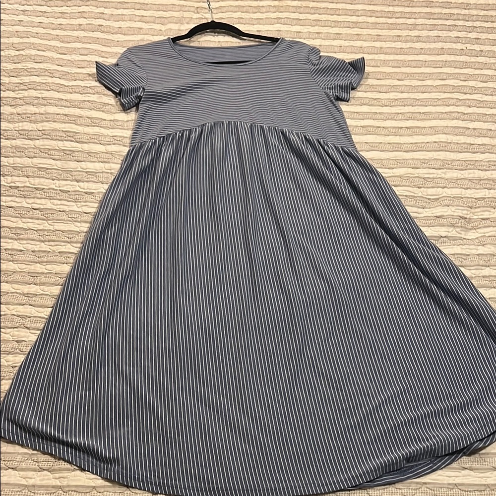 Sweet Salt Striped Blue knit Dress